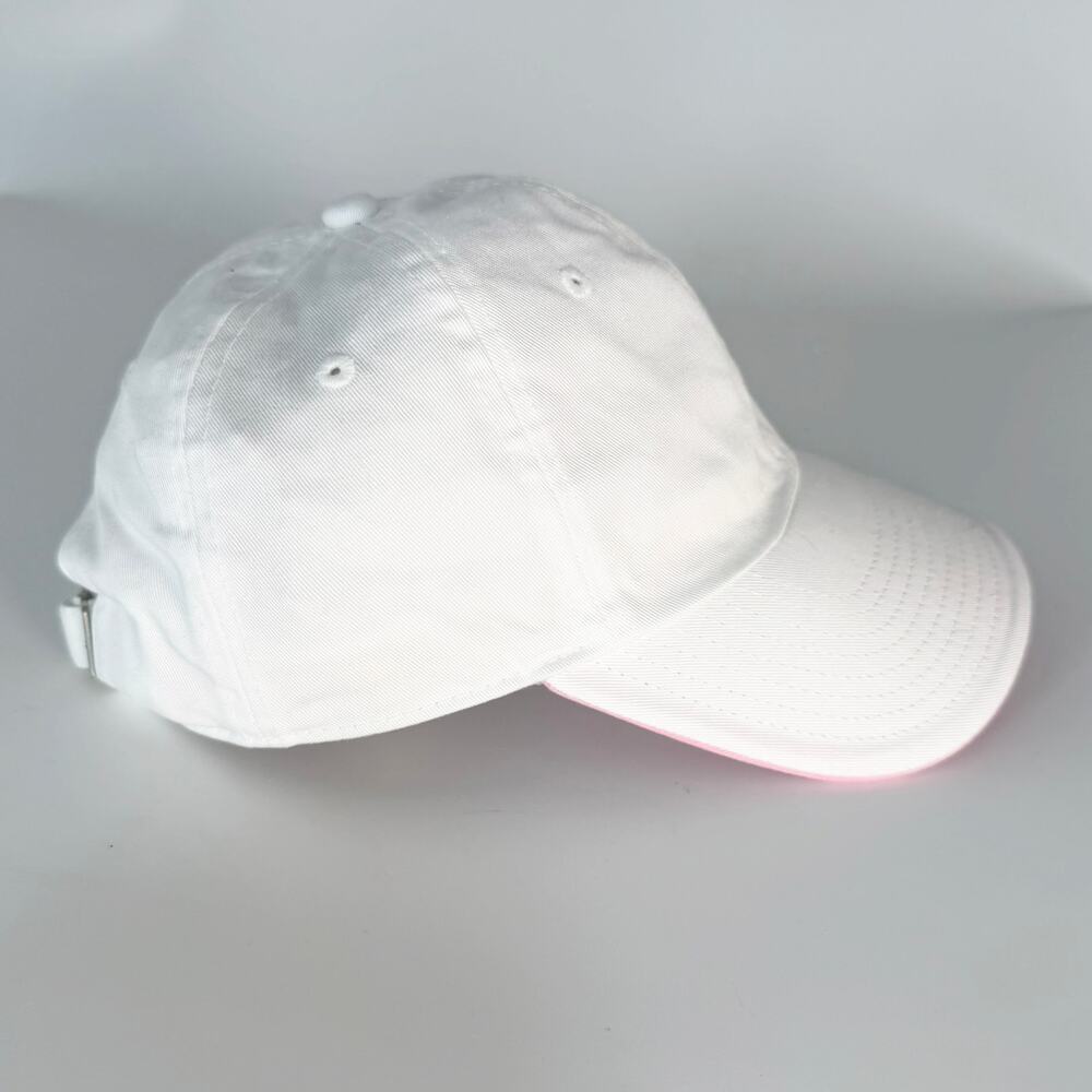 Adidas Adjustable Strapback Hat Baseball Cap Women White Pink - Picture 6 of 10